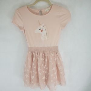 Btween Size 6X Girls Dress Unicorn And Stars Pink